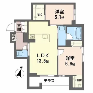 シャーメゾン笹和【1階】の間取り