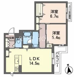 シャーメゾンF&d【3階】の間取り