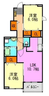 サンプラス K【1階】の間取り