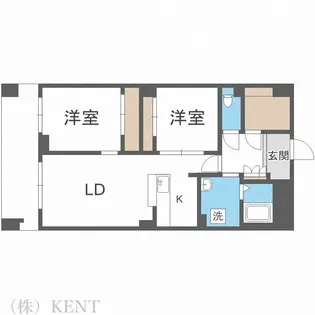 アワーズ琴似【5階】の間取り