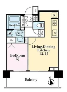 ミッドレジデンス文京【13階】の間取り