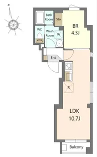 FREE HILLS【3階】の間取り