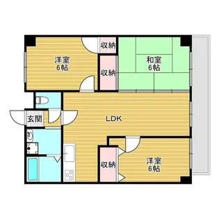 ボヌール千里中央【2階】の間取り