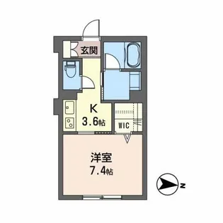 ルーエレジデンツ三日市【1階】の間取り