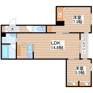 アルトフォンテ【2階】の間取り