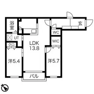 Blanc Vert NISHINO(ブランヴェール西野)【2階】の間取り
