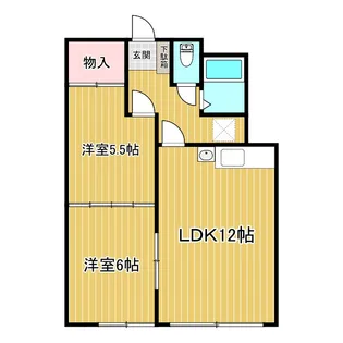 コーポあら【1階】の間取り