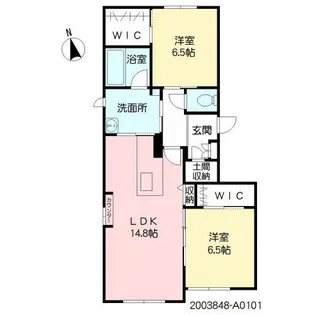 シャーメゾンエクラン【1階】の間取り