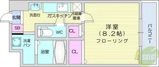 アイーラ渡辺【4階】の間取り