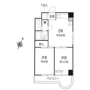 ヴィラにしむら【6階】の間取り