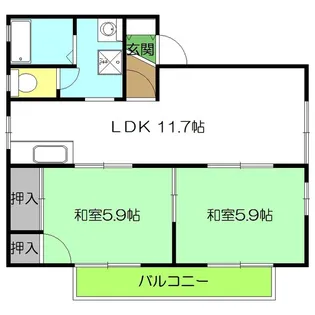 クレセント・トウヨウ B棟【2階】の間取り
