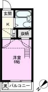 サンヴィレッジII【1階】の間取り