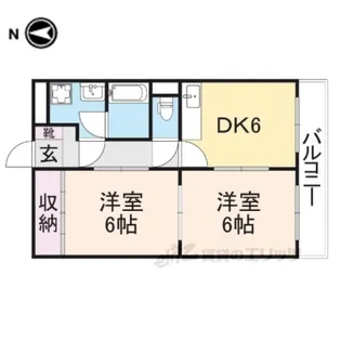 サンプラザ南京終【5階】の間取り