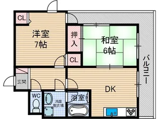 イーストウィング【6階】の間取り