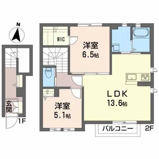 シャーメゾン青葉C【2階】の間取り