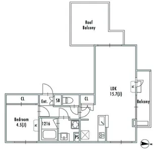 阿佐谷南3丁目新築M(ルーフバルコニー付)【4階】の間取り