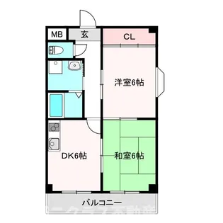 ヘリテージ森之宮【4階】の間取り
