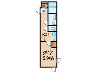 Green terrace 目黒不動前【2階】の間取り