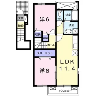 グランディールSII【2階】の間取り
