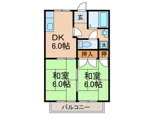 シャト ヴェール B棟【1階】の間取り