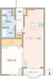 エストゥ・レオノール【1階】の間取り