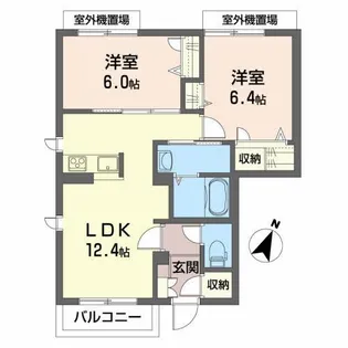 シャーメゾンガーデンズ下長【1階】の間取り