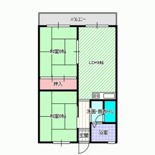 赤川ハイツ【1階】の間取り