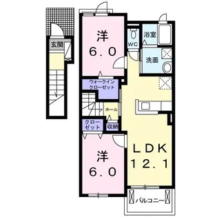 グレンゼント【2階】の間取り