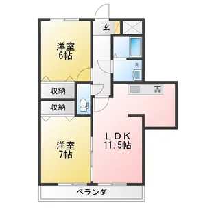 プレンティホーム杉の本【3階】の間取り