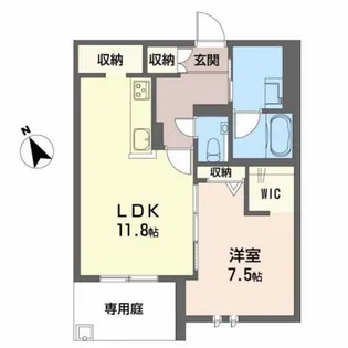 シャーメゾンステージリプルス【1階】の間取り