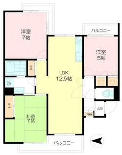 パストラル武蔵野A【2階】の間取り
