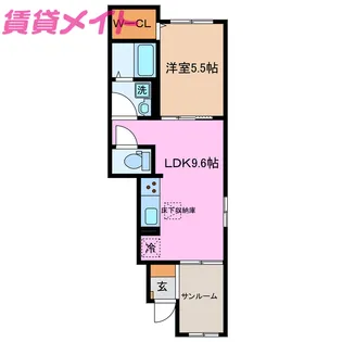 エレガント南江島【1階】の間取り