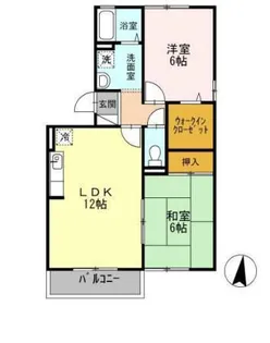ベイサージュ富の原 A棟【2階】の間取り