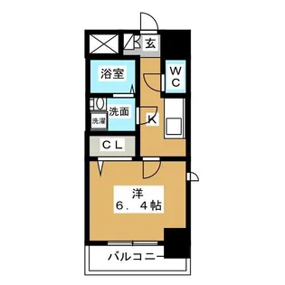 エスリード名古屋STATION WEST【4階】の間取り