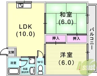 上祇園ハイツ【3階】の間取り