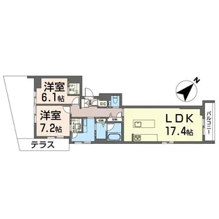 ミライザ桜丘【1階】の間取り