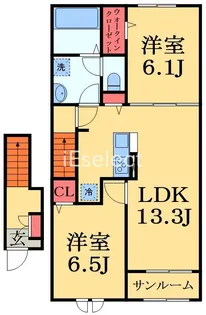 クレールC【2階】の間取り