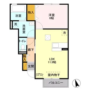 ソウルクエスト C【1階】の間取り