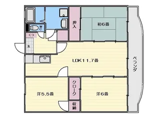 ビューテラスY.S【1階】の間取り