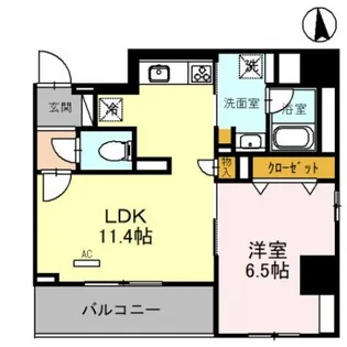 HABITAT平野【2階】の間取り