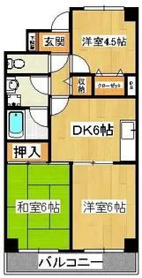 コリーナ柏井【3階】の間取り