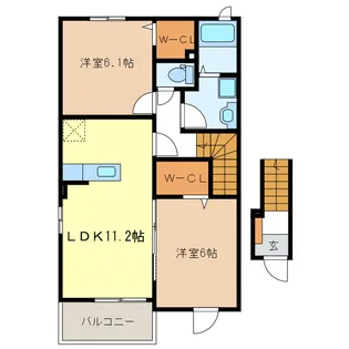 ライジング・サンHK I【2階】の間取り