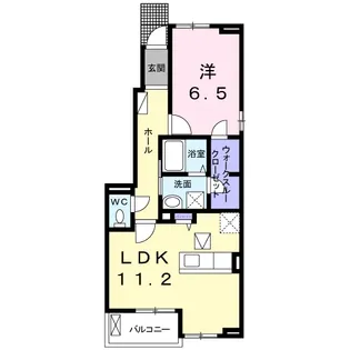 フレミール ヴァン D【1階】の間取り