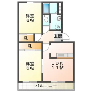 WOODEN VILLAGE II【3階】の間取り