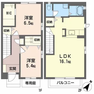 グリーンビュー相田 B棟の間取り