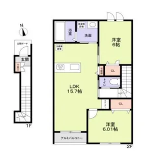 グランシャリオ【2階】の間取り
