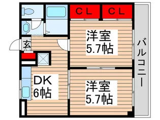 エステ-トニッシン【3階】の間取り
