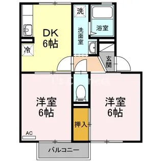 プリムローズB【1階】の間取り
