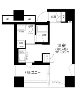 ザ・タワー芝浦【9階】の間取り