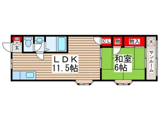ハイムコスモス【2階】の間取り